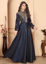 Triva Silk Black Party Wear Embroidery Work Readymade Gown